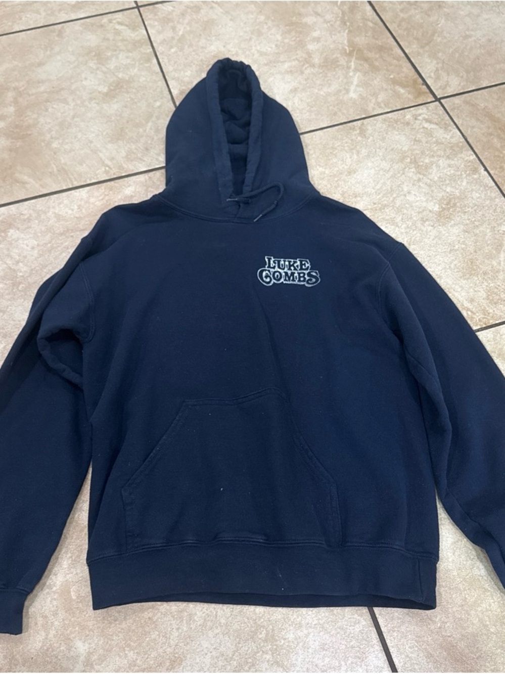 Navy Hooded Pullover Sweatshirt